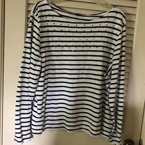 🌺 J. Crew Navy/White Striped Top 🌺